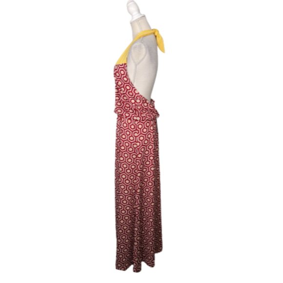 Mud Pie Gameday Burgundy and Gold Leighton Maxi Dress L - Picture 6 of 10